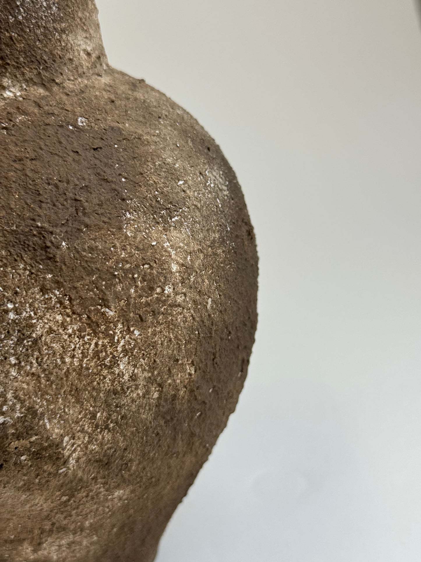 Up-cycled  |  Textured earthy brown handled jug