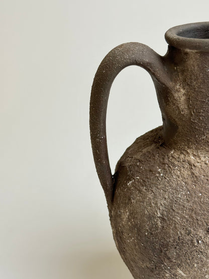 Up-cycled  |  Textured earthy brown handled jug