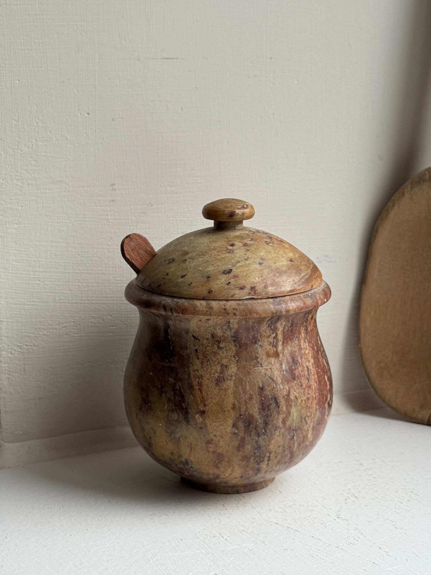 Natural Stone Mustard Pot