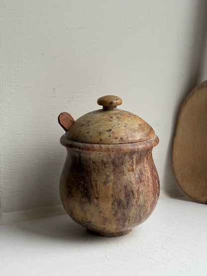 Natural Stone Mustard Pot