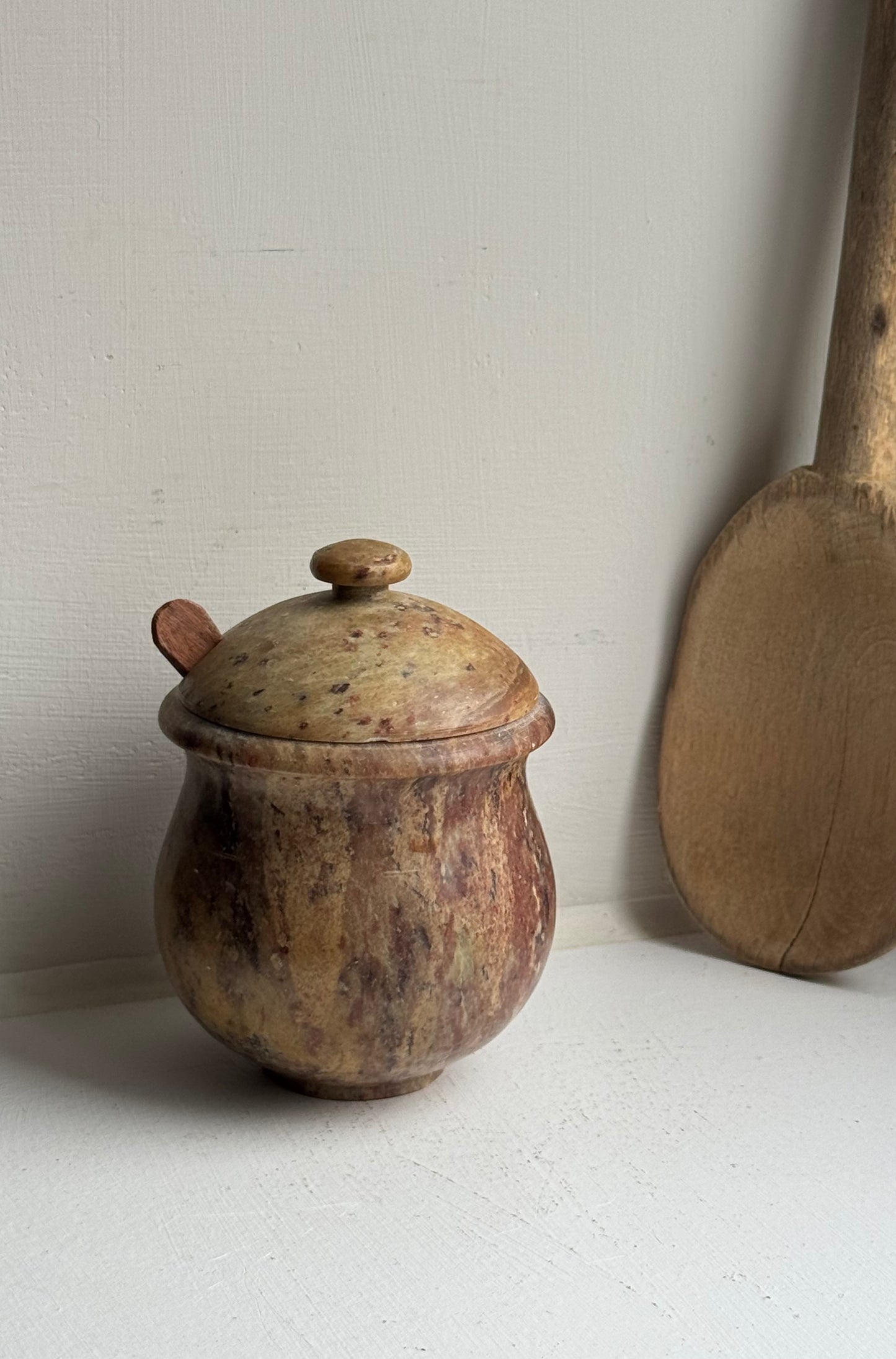 Natural Stone Mustard Pot