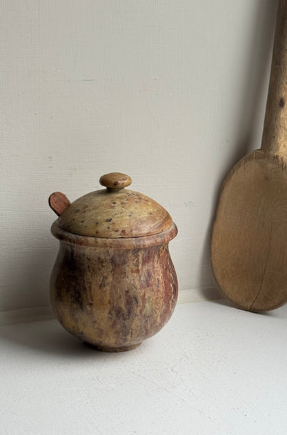 Natural Stone Mustard Pot