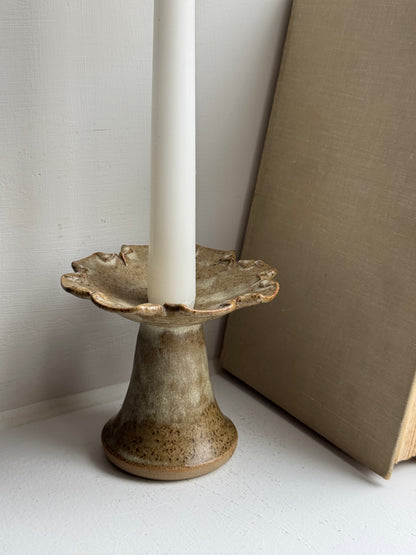 Studio Pottery Petal Candle Holder