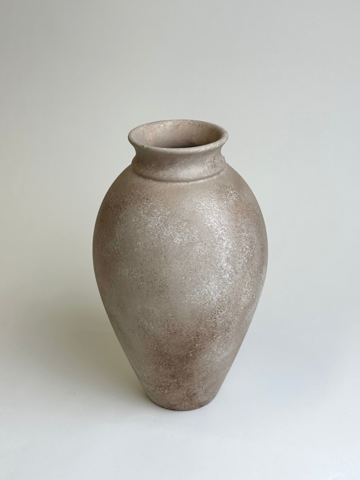 Up-cycled  |  WATERTIGHT warm beige large tapered vase