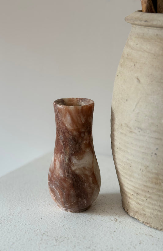 Vintage Carved Onyx Vase