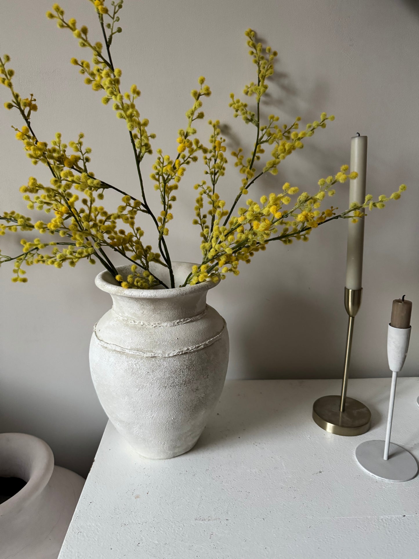 Faux Yellow Mimosa Branch