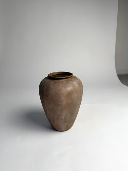 Up-cycled  |  WATERTIGHT warm beige earthy clay-like urn