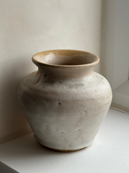 Neutral Drip Glaze Vase