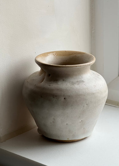 Neutral Drip Glaze Vase