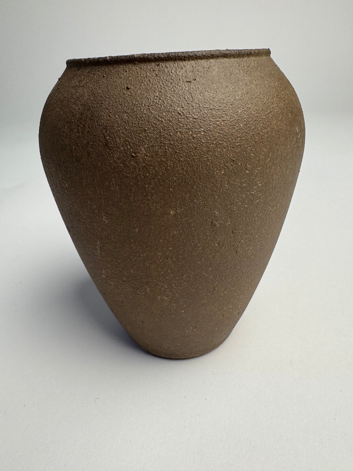 Up-cycled  |  small wabi-sabi dark earthy brown urn