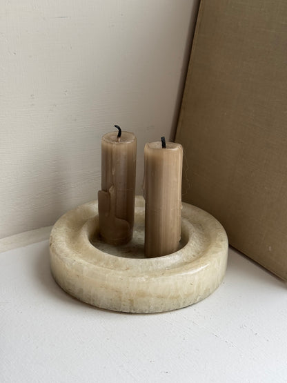 Carved Alabaster Rounded Dish