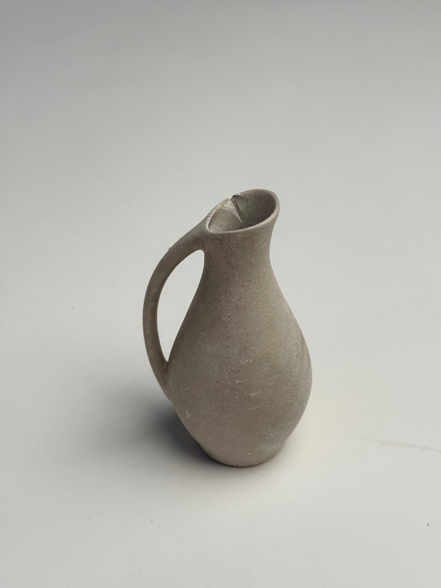 Up-cycled  |  small off-white slim handled jug