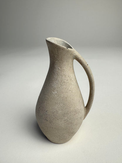 Up-cycled  |  small off-white slim handled jug