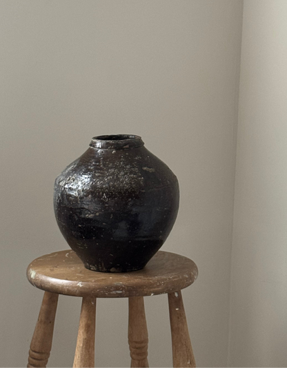 Tapered Earthy Asian Vessel