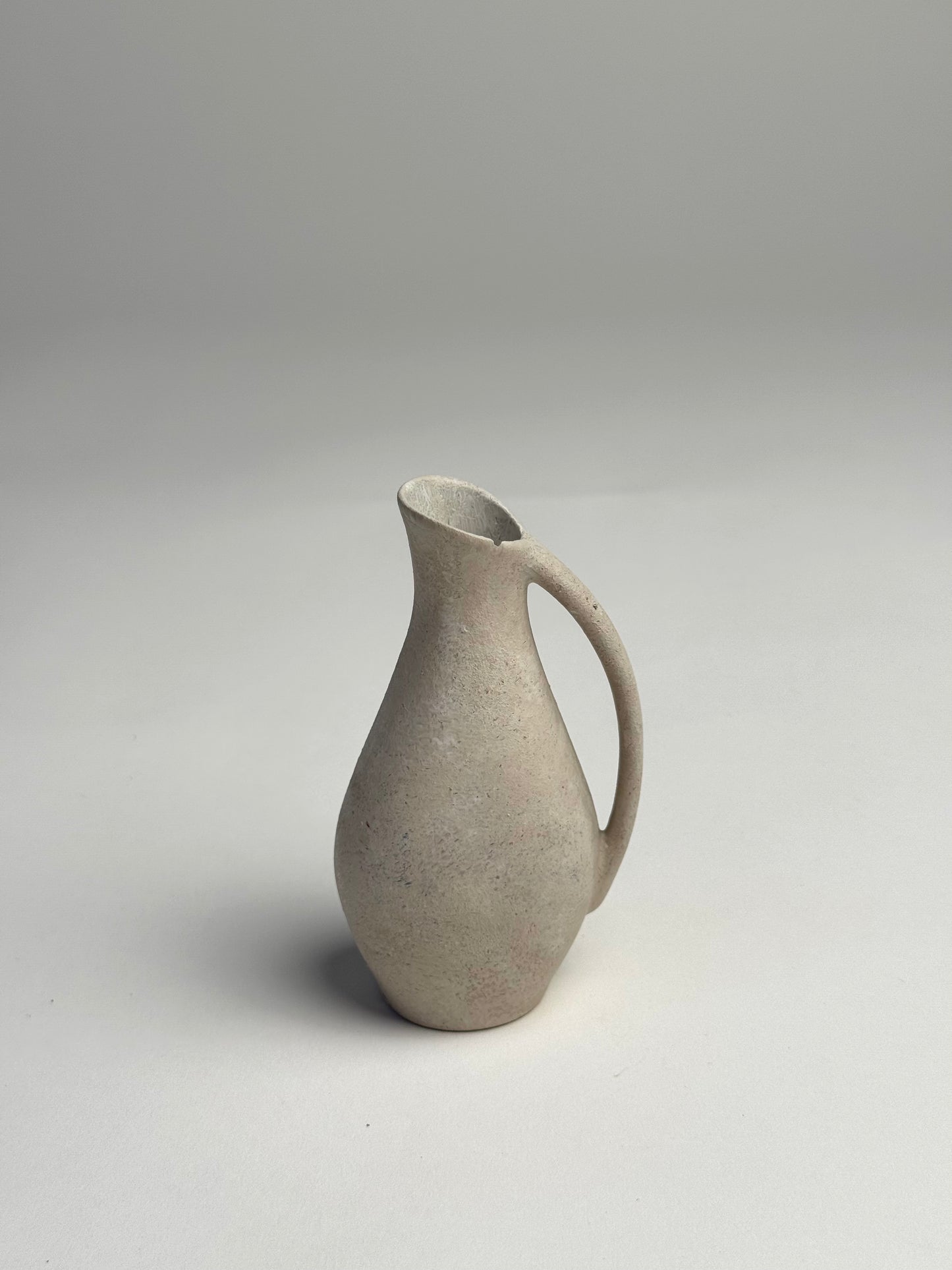 Up-cycled  |  small off-white slim handled jug