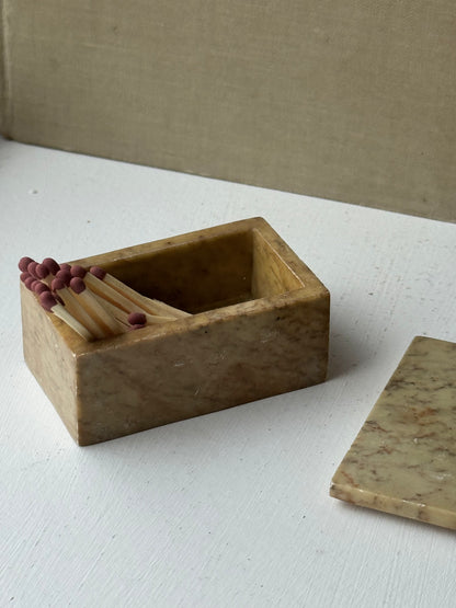 Small Alabaster Match Box