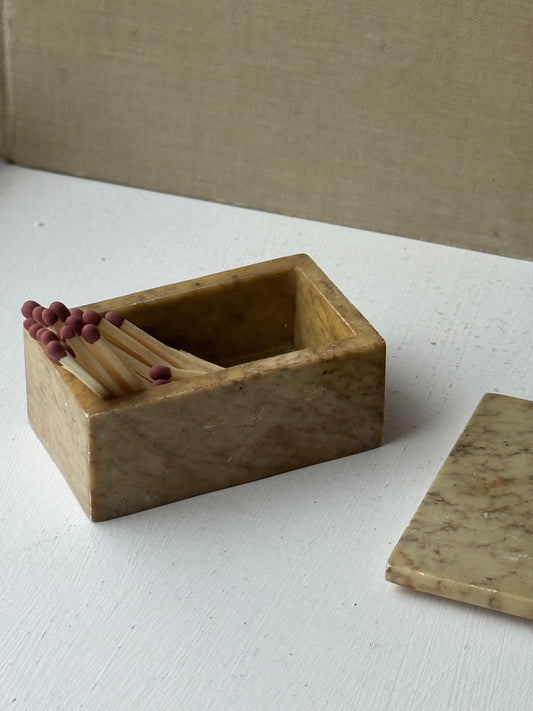 Small Alabaster Match Box