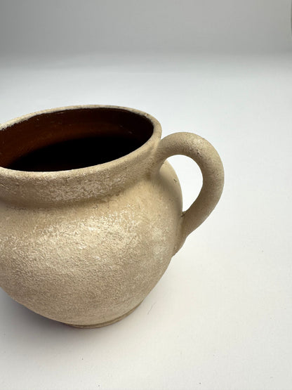Up-cycled  |  small twin-handled light beige pot