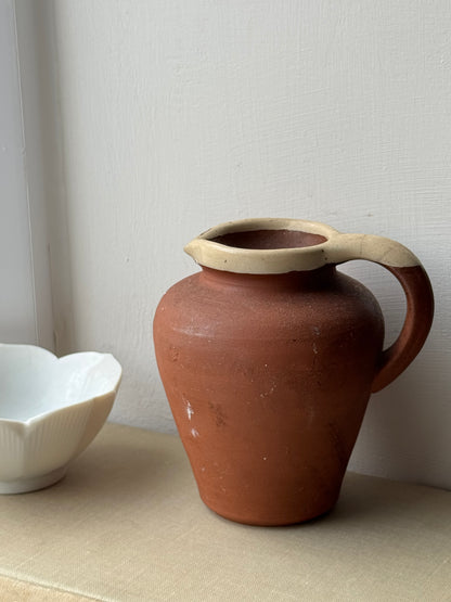 Small Terracotta Glazed Detail Jug
