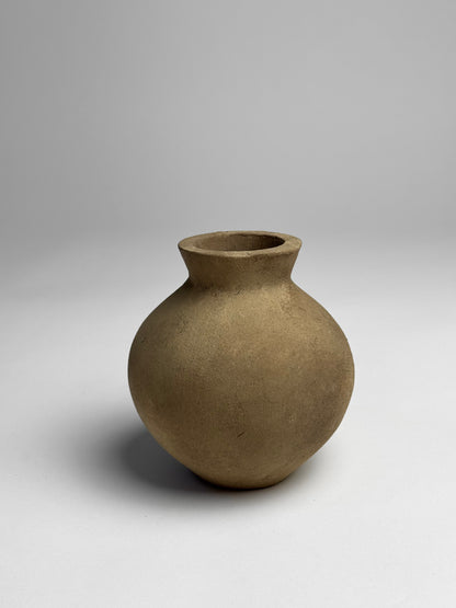 Up-cycled  |  warm brown rounded tapered vase