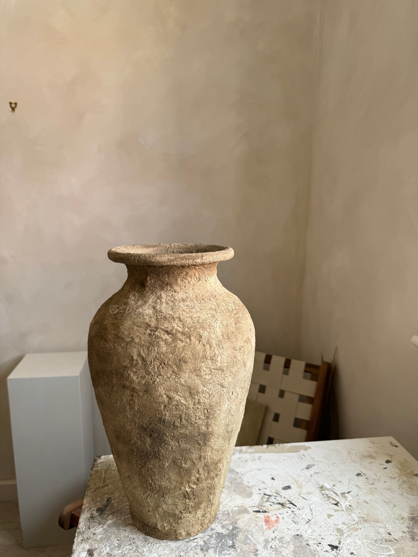 EARTH  |  Large warm brown, rustic textured vase