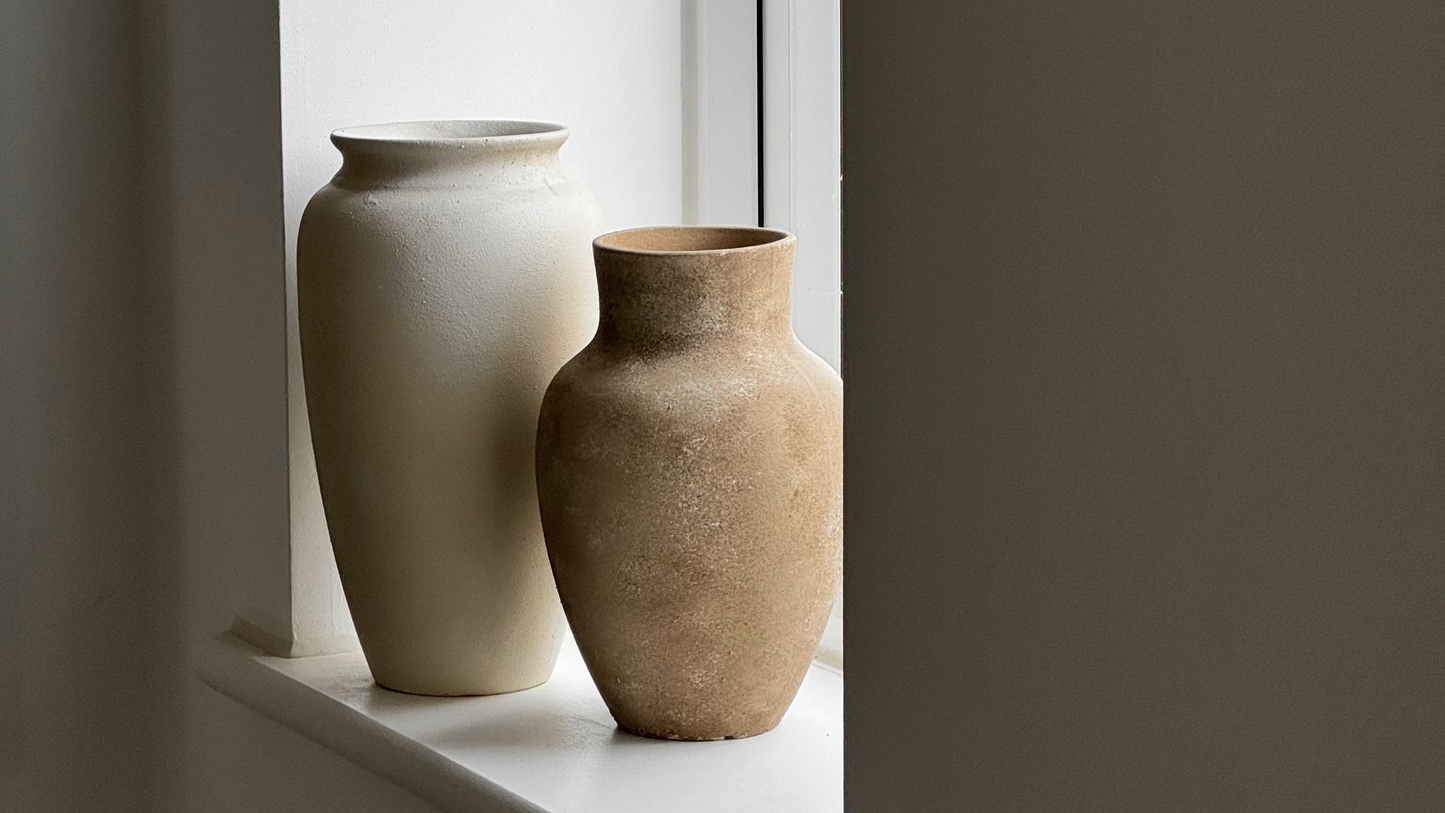 Up-cycled  |  medium warm brown tapered vase