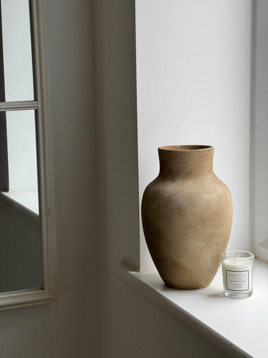 Up-cycled  |  medium warm brown tapered vase