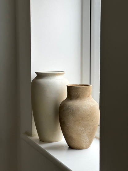 Up-cycled  |  medium warm brown tapered vase