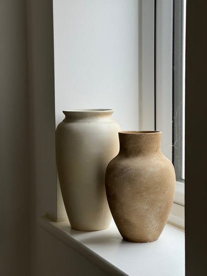 Up-cycled  |  medium warm brown tapered vase