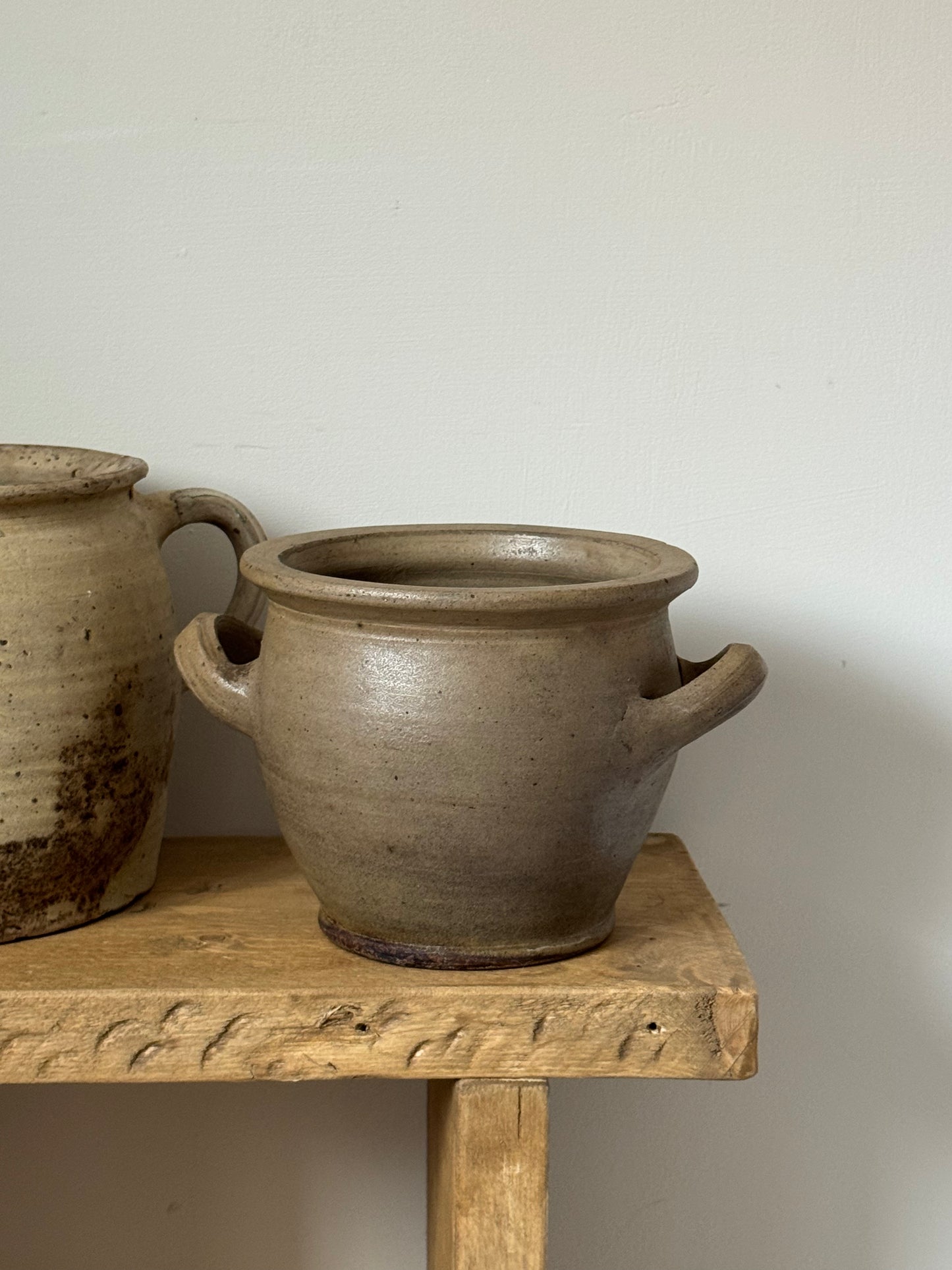 Soft Brown Twin Handled French Pot