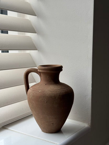 Up-cycled  |  earthy brown terracotta handled vessel