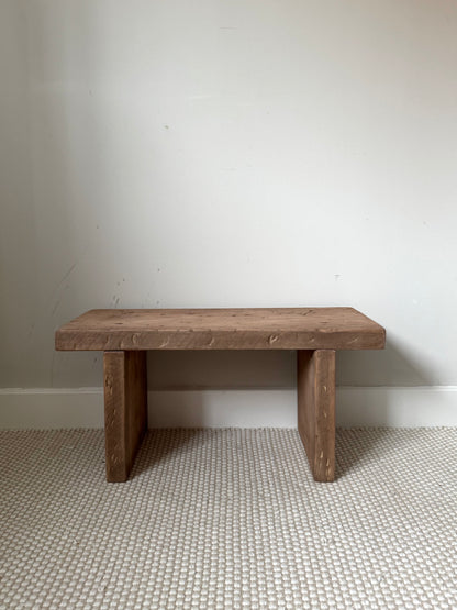 Handmade Aged Effect Wood Stool - Delilah