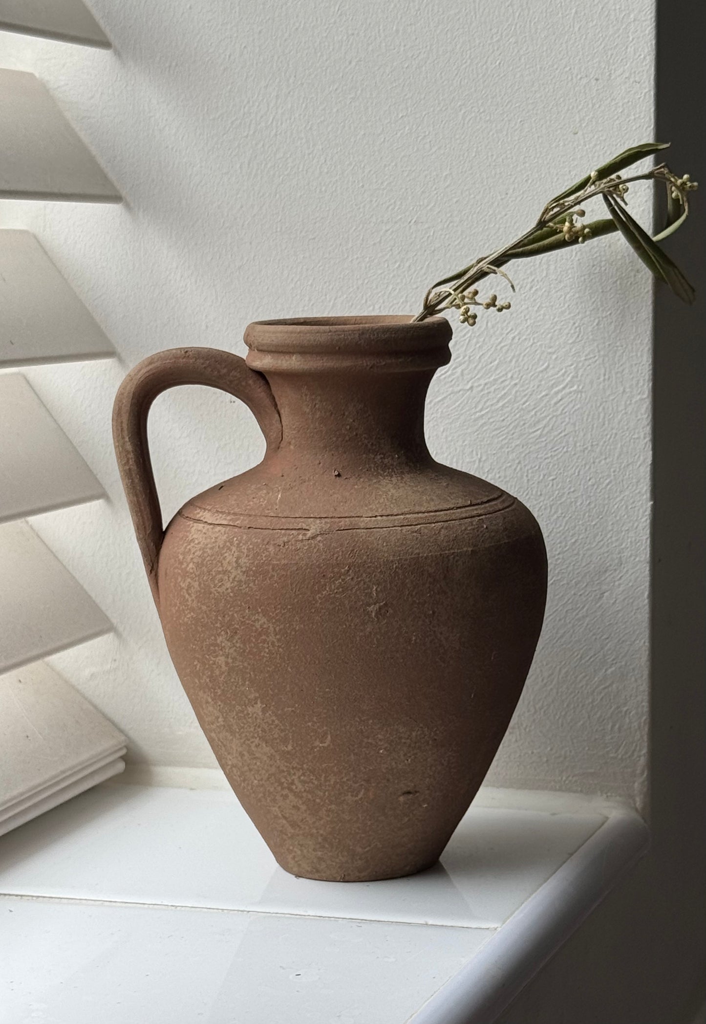 Up-cycled  |  earthy brown terracotta handled vessel
