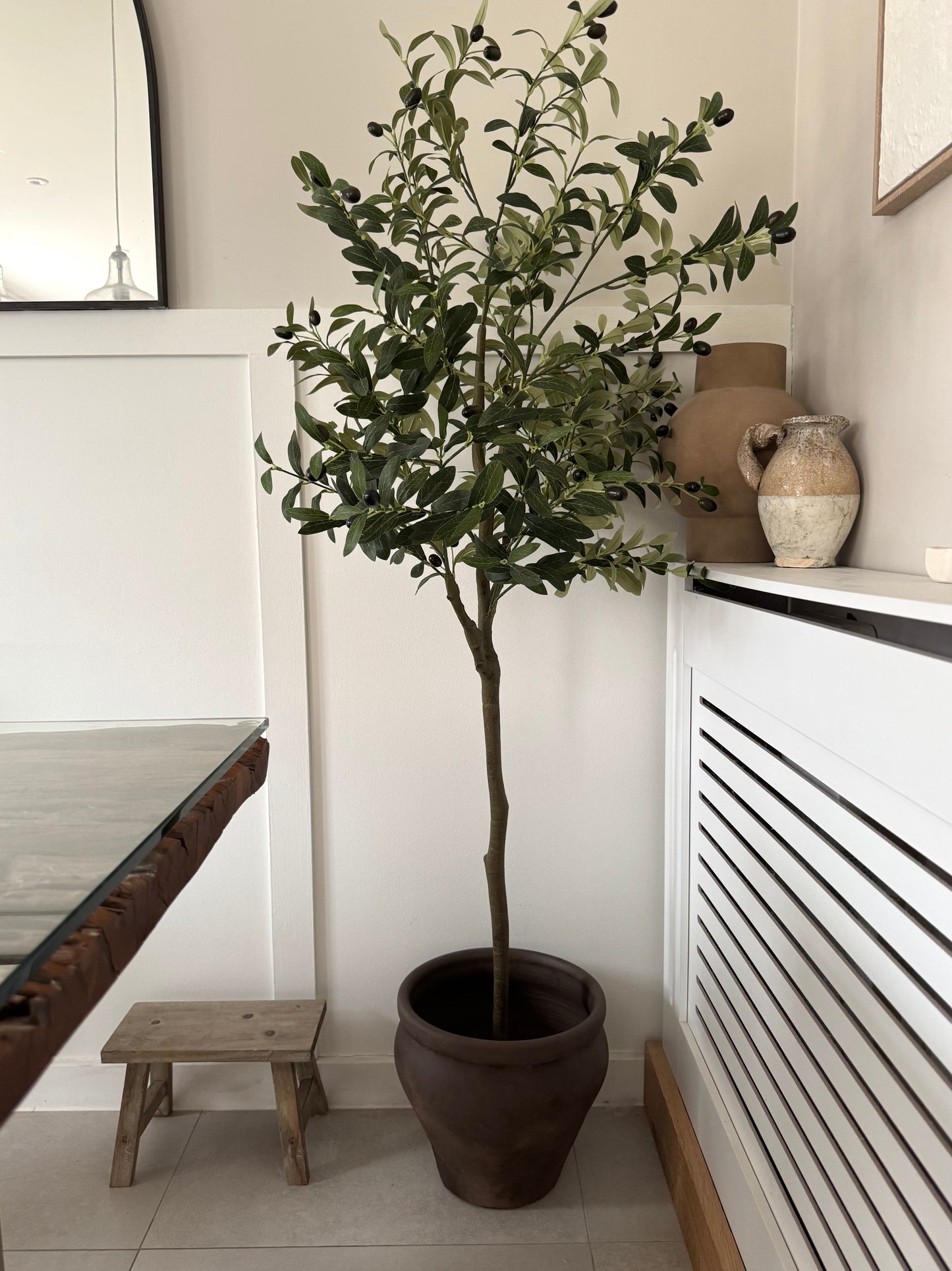 Up-cycled  |  dark earthy brown large tapered pot