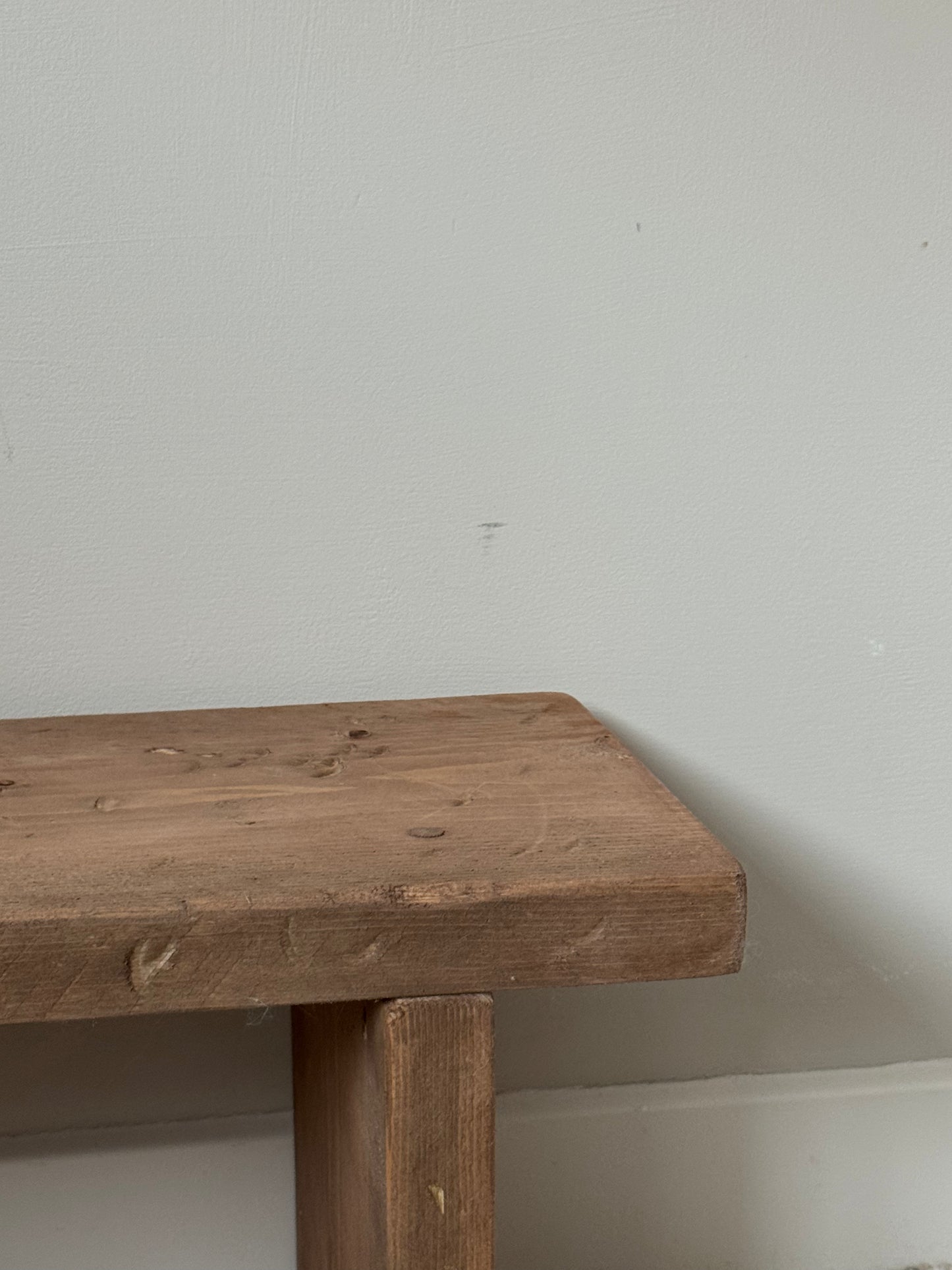 Handmade Aged Effect Wood Stool - Delilah