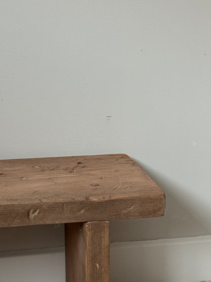 Handmade Aged Effect Wood Stool - Delilah