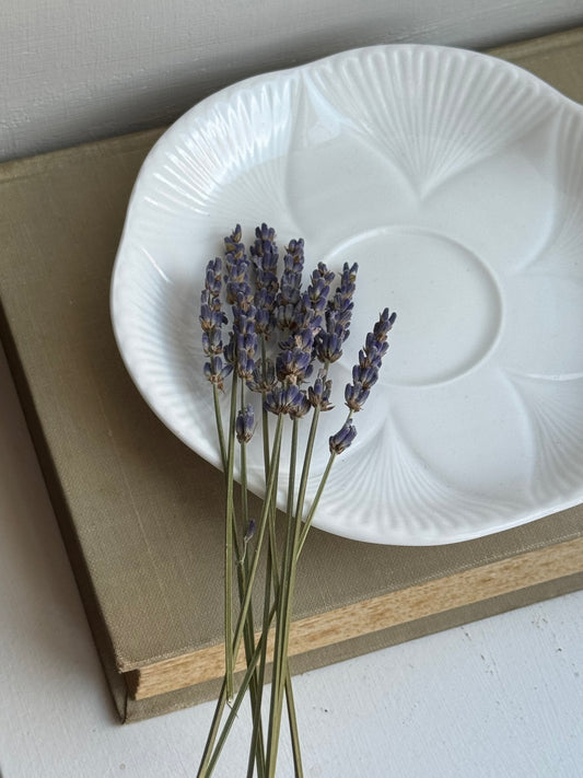 Vintage White Flower Dish