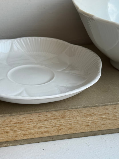 Vintage White Flower Dish