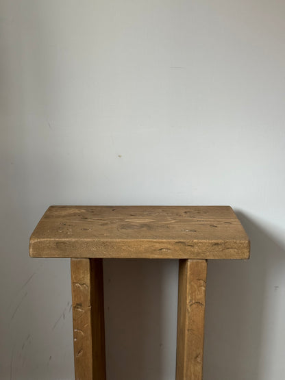 Handmade Aged Effect Wood Stool - Margot