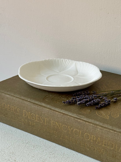 Vintage White Flower Dish