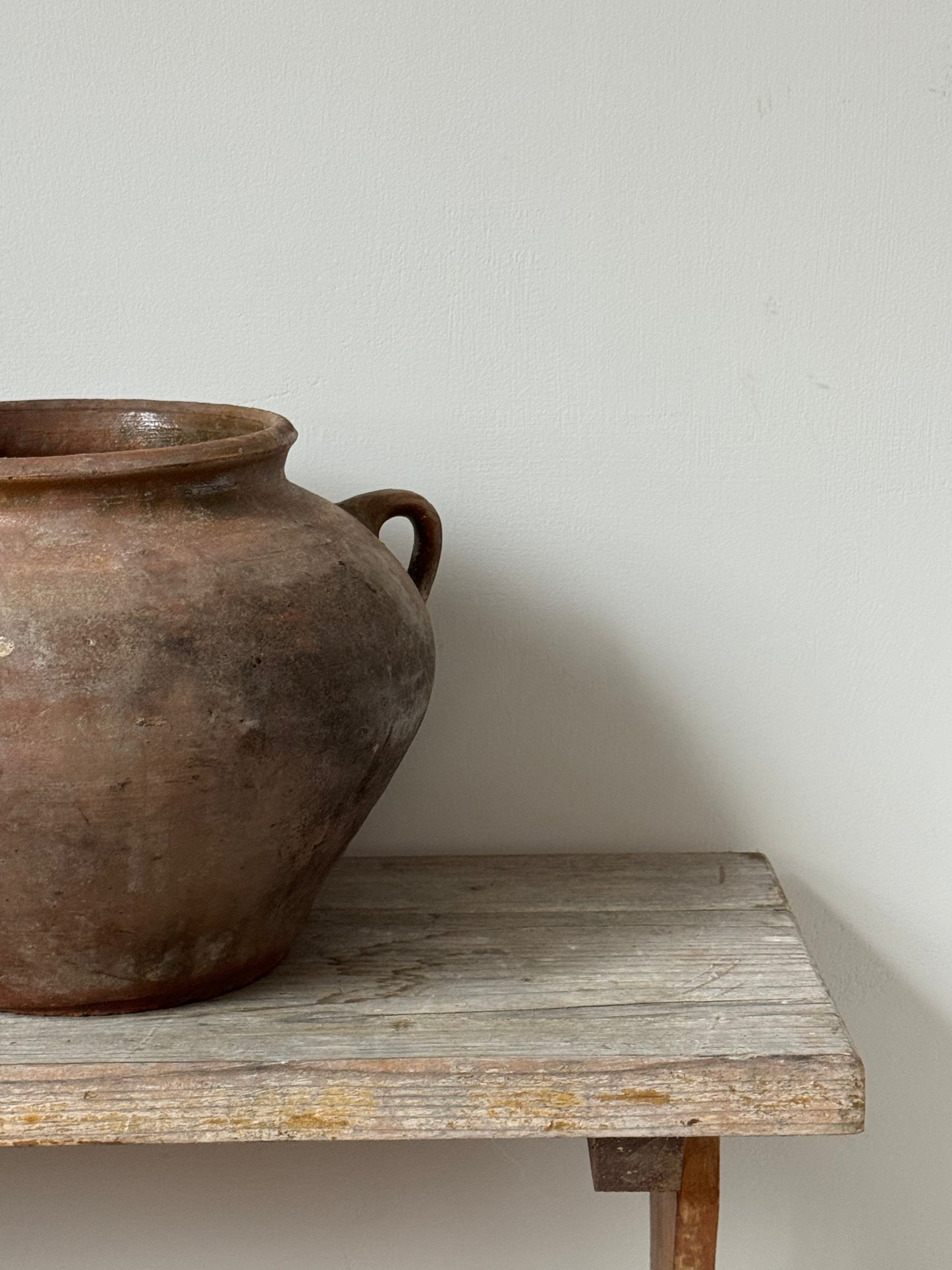 Wide Antique Romanian Twin Handled Urn
