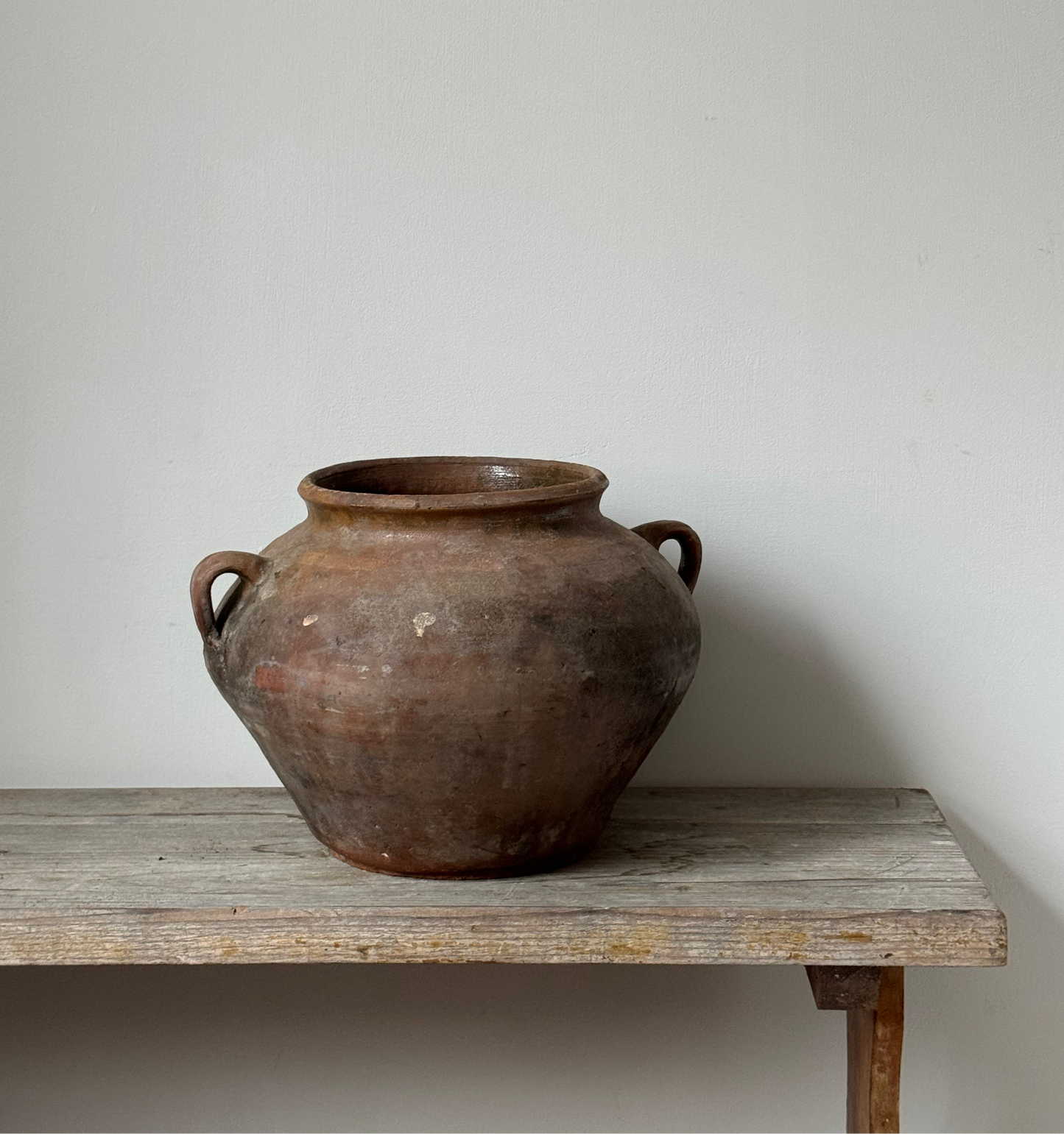 Wide Antique Romanian Twin Handled Urn