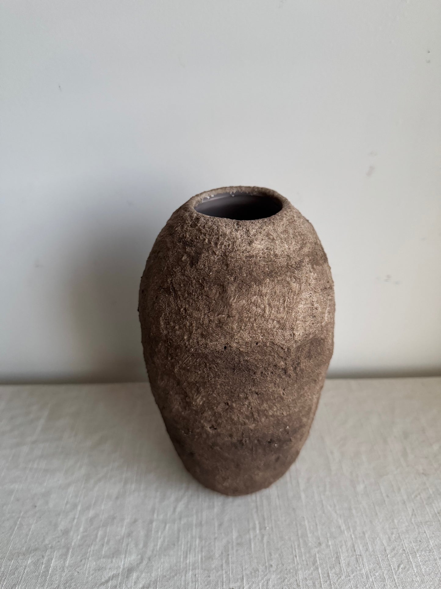 EARTH  | earthy brown textured tapered vase