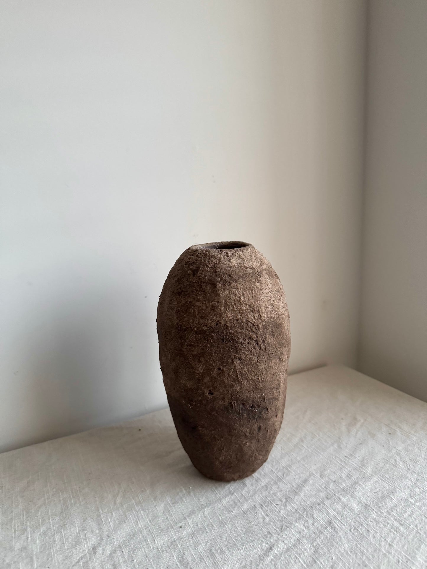 EARTH  | earthy brown textured tapered vase