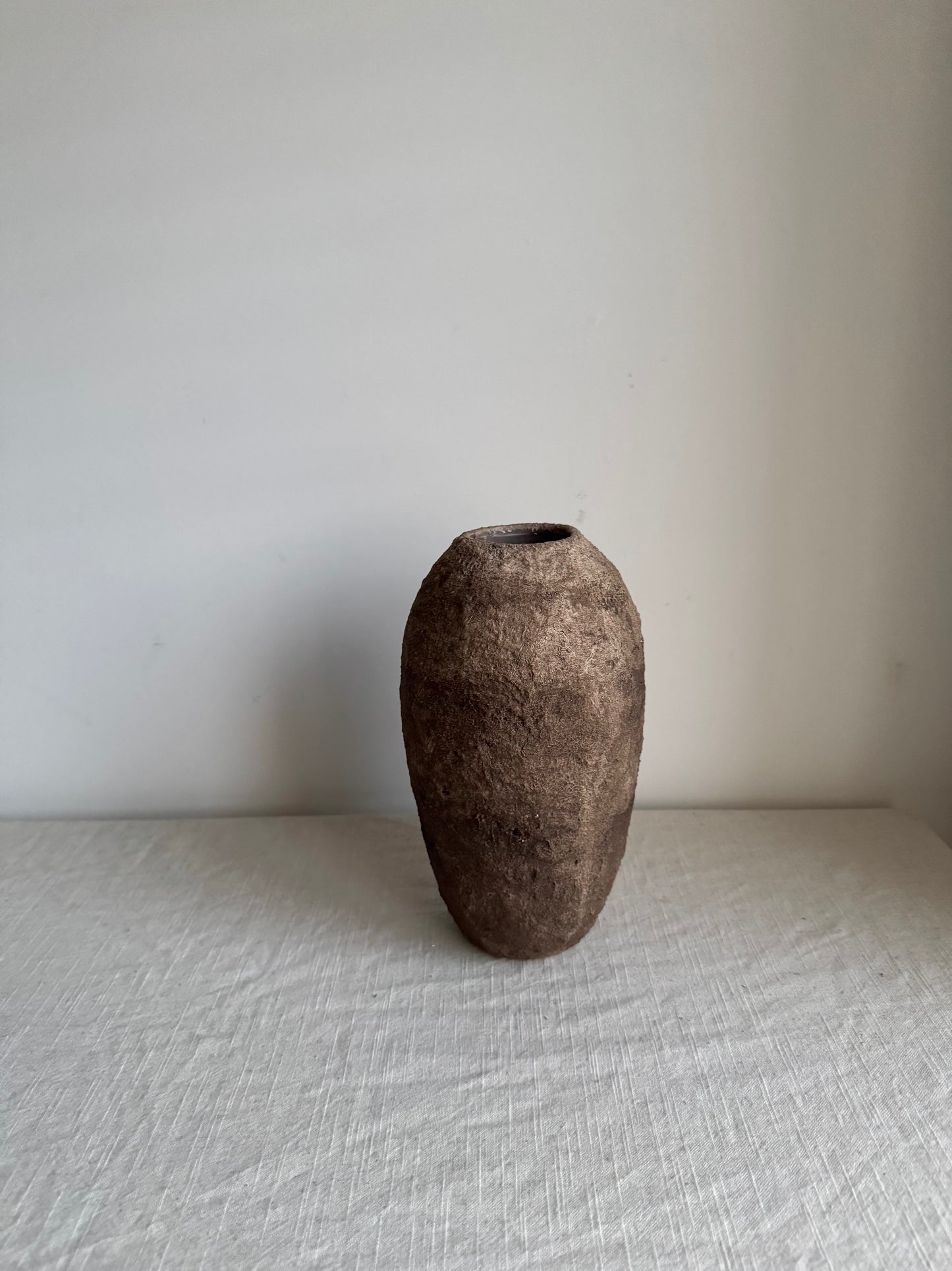 EARTH  | earthy brown textured tapered vase