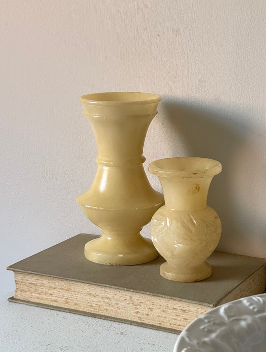 Butter Yellow Marble Candle Holders