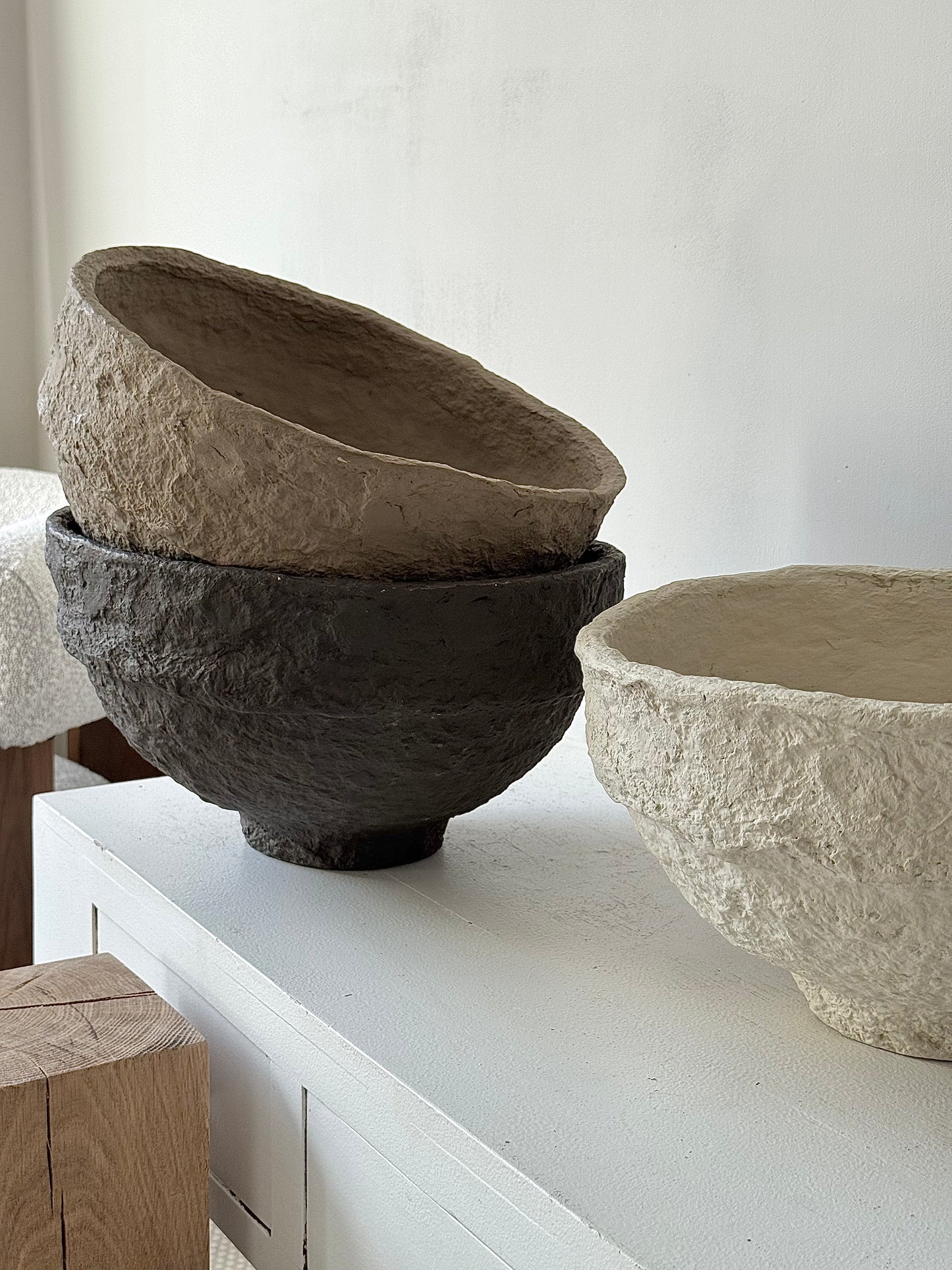 Up-cycled  |   XL Papier mache decorative bowls