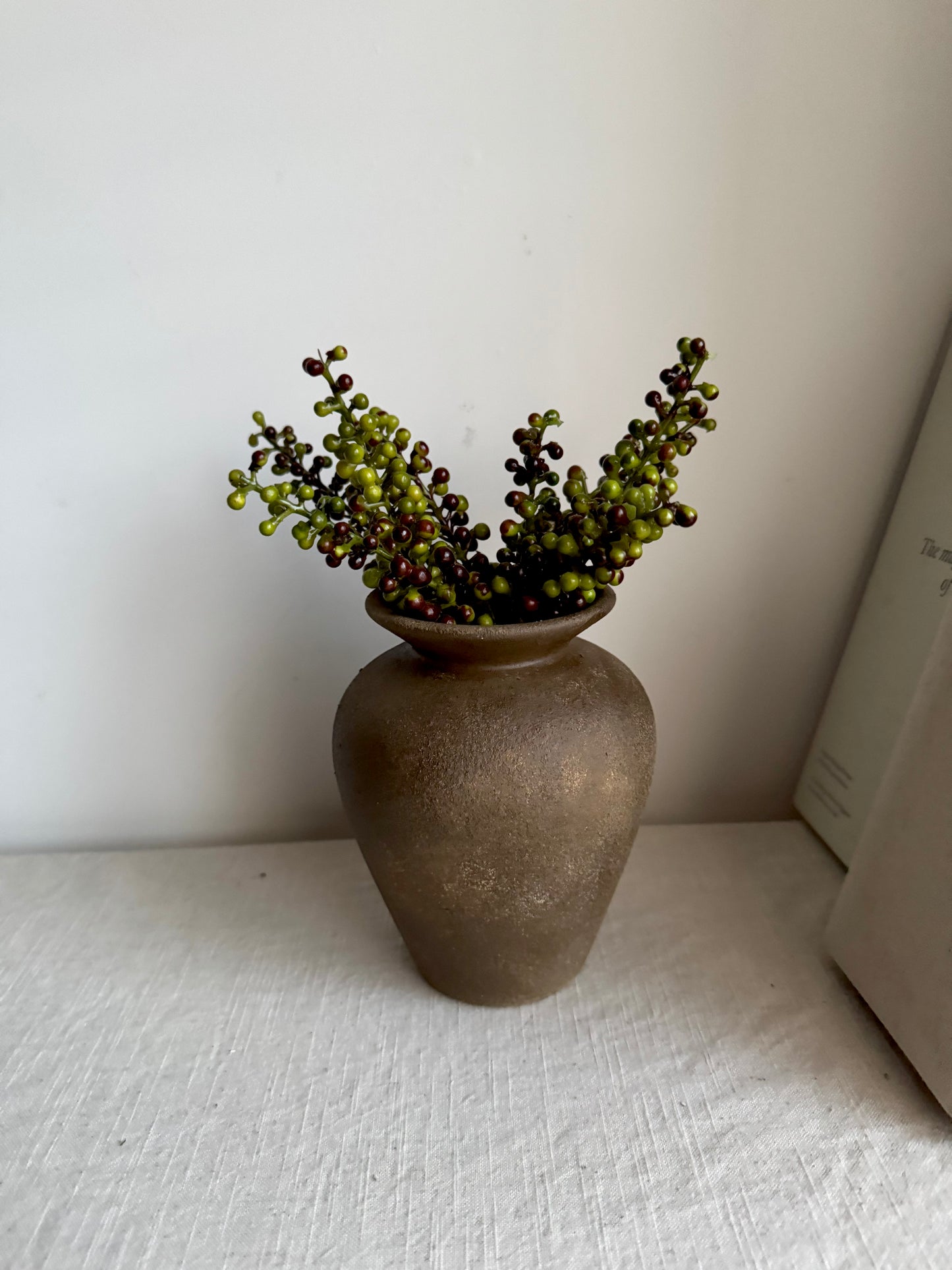 EARTH  | small dark earthy brown urn