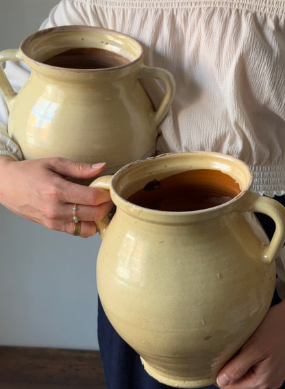 Butter Yellow Twin Handled Vessels