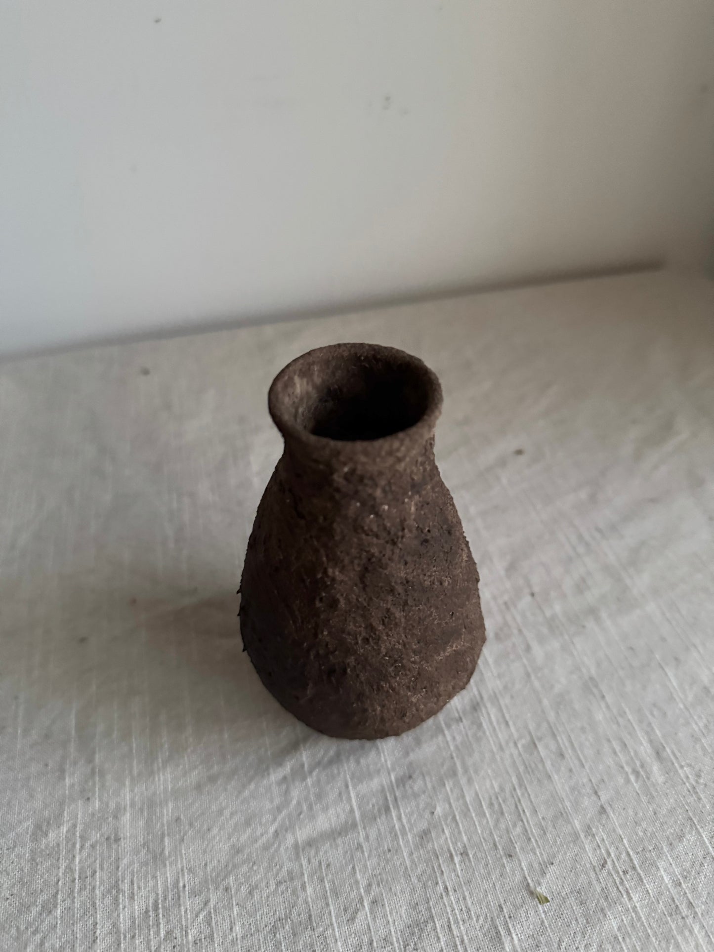 EARTH  | small textured earthy brown tapered vases